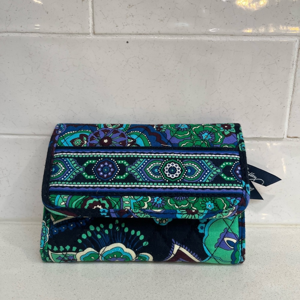 Vera Bradley Green and Blue Patterned Wallet